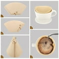 thumbnail image 4 of Qianglong Coffee Filters, Cone Coffee Filters, Disposable Natural Paper Filters 1-4 Cup, Pour Over Coffee Filter Compatible with V60 and Drip Coffee Maker, (Unbleached, 100 Count), 4 of 6