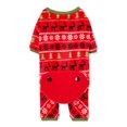 thumbnail image 3 of One Paw Pyjama pour Chien des Fêtes à Motif Fair Isle 1-Pièce, Rouge, Tailles TP-TG, Doux et Chaud, 3 of 3
