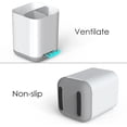 thumbnail image 3 of Linkidea Toothbrush Holders for Bathroom, 3 Slots Toothbrush and Toothpaste Storage Stand Countertop Organizer, Electric Toothbrush Toothpaste Makeup Brush Razor Holder (Grey), 3 of 6
