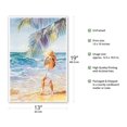 thumbnail image 2 of At the Seashore (Ma Ka Lihikai) - Hawaiian Child - From an Original Watercolor Painting by Janet Stewart - Master Art Print (Unframed) 13in x 19in, 2 of 4