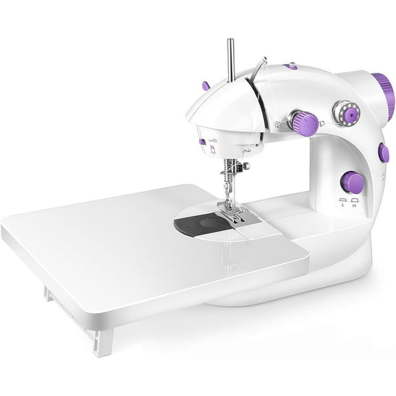 Mini Sewing Machine with Extension Table, Portable Dual Speed Sewing Machine for Beginners, Best Gift for Adults and Kids Women Household