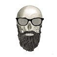 thumbnail image 2 of Gango Home Decor Eclectic Hipster Skull I, Hipster Skull II, & Hipster Skull III by Sue Schlabach (Ready to Hang); Three 12x12in Gold Trim Framed Prints, 2 of 6