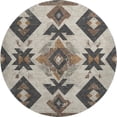 thumbnail image 2 of Addison Rugs Mayfield Premium Machine Washable Transitional Aztec Beige Round Rug, 8' x 8', 2 of 6