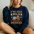 thumbnail image 4 of I'M His Milk Drinker I'M Her Cookie Eater – T-Shirt, Hoodie & Sweatshirt – Holiday Humor – Couples & Families, 4 of 6