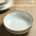 thumbnail image 4 of Famiware Jupiter 4-Piece Stoneware 30 oz Pasta Bowls Sets, White, 4 of 7