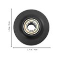 thumbnail image 2 of 3pcs Sliding Barn Door Wheel U- Groove Guide Pulley Closet Roller Bearing Door Track Runner for Cabinet Window DIY Closet Accessories Black, 2 of 6