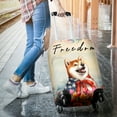 thumbnail image 3 of Freedom Shiba Inu on Independence Day 4th of July Travel Luggage Cover Shibas Dog Lovers Gifts Idea Suitcase Dust Protective Decor - 01005, 3 of 5