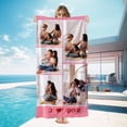 thumbnail image 2 of Personalized Custom Beach Towels with Picture Logo Photo Names Customized Pool Travel Towel for Adults Women Men 35" X 70", 2 of 5