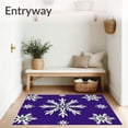 thumbnail image 3 of ODIKA 6'x9' Machine Washable Non-Slip Area Rug, Joyful Snow Scene Celebration Textile Arrangement High Traffic Rug, Purple, 624503, 3 of 5