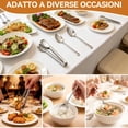 thumbnail image 4 of 9 Piece Serving Set, 8.9 inch Stainless Steel Serving Utensil with Serving Spoon/Slotted Spoons/Serving Tongs, Silver Buffet Banquet Catering Serving Spoons Tongs Set, Dishwasher Safe, 4 of 7