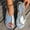 Silver, variant on Womens Gold Metallic Sandals, Slingback Croc-Embossed PU with Adjustable Buckle, Comfortable Dressy Casual Open-Toe Footwear, Size 6-11,Size 42