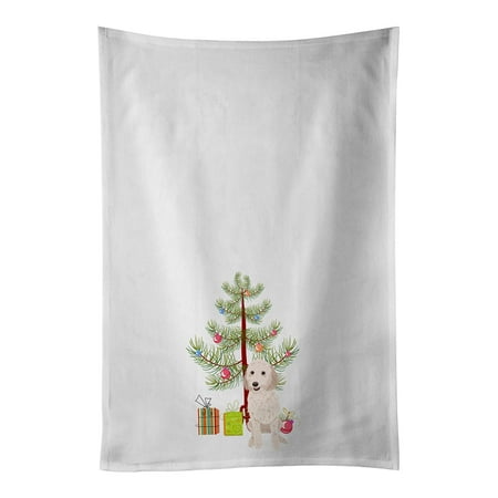 

Doodle Cream #3 Christmas White Kitchen Towel Set of 2 19 in x 28 in