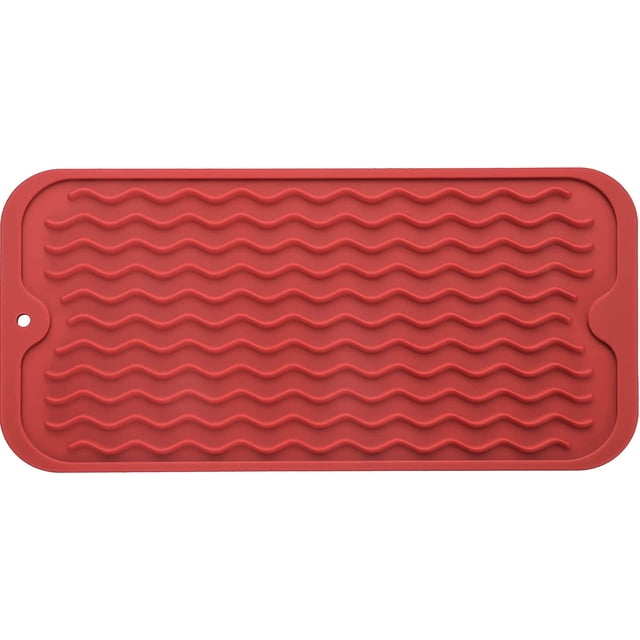 MicoYang Tapete de silicona para secar platos para uso múltiple, fácil de limpiar, ecológico, tapete de silicona resistente al calor para encimera o fregadero de cocina, refrigerador o revestimiento d