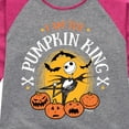 thumbnail image 3 of The Nightmare Before Christmas - I Am The Pumpkin King - Toddler And Youth Girls Raglan Graphic T-Shirt, 3 of 4