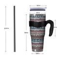thumbnail image 4 of 40oz Tumbler,Multicolor Christmas Reindeer Pattern Insulated Tumblers with Removable Handle,Stainless Steel Double Vacuum Coffee Tumbler Cup with Straw for Home,Office,Travel,Party, 4 of 5
