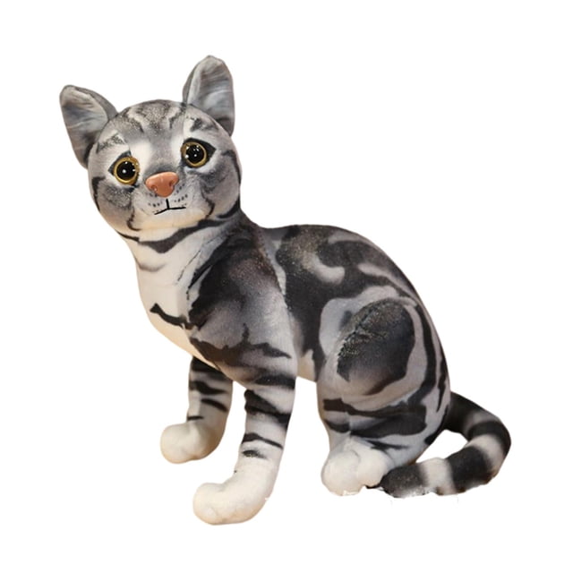 Muñeca de Gato Perfke Juguete de Peluche Negro 27cm