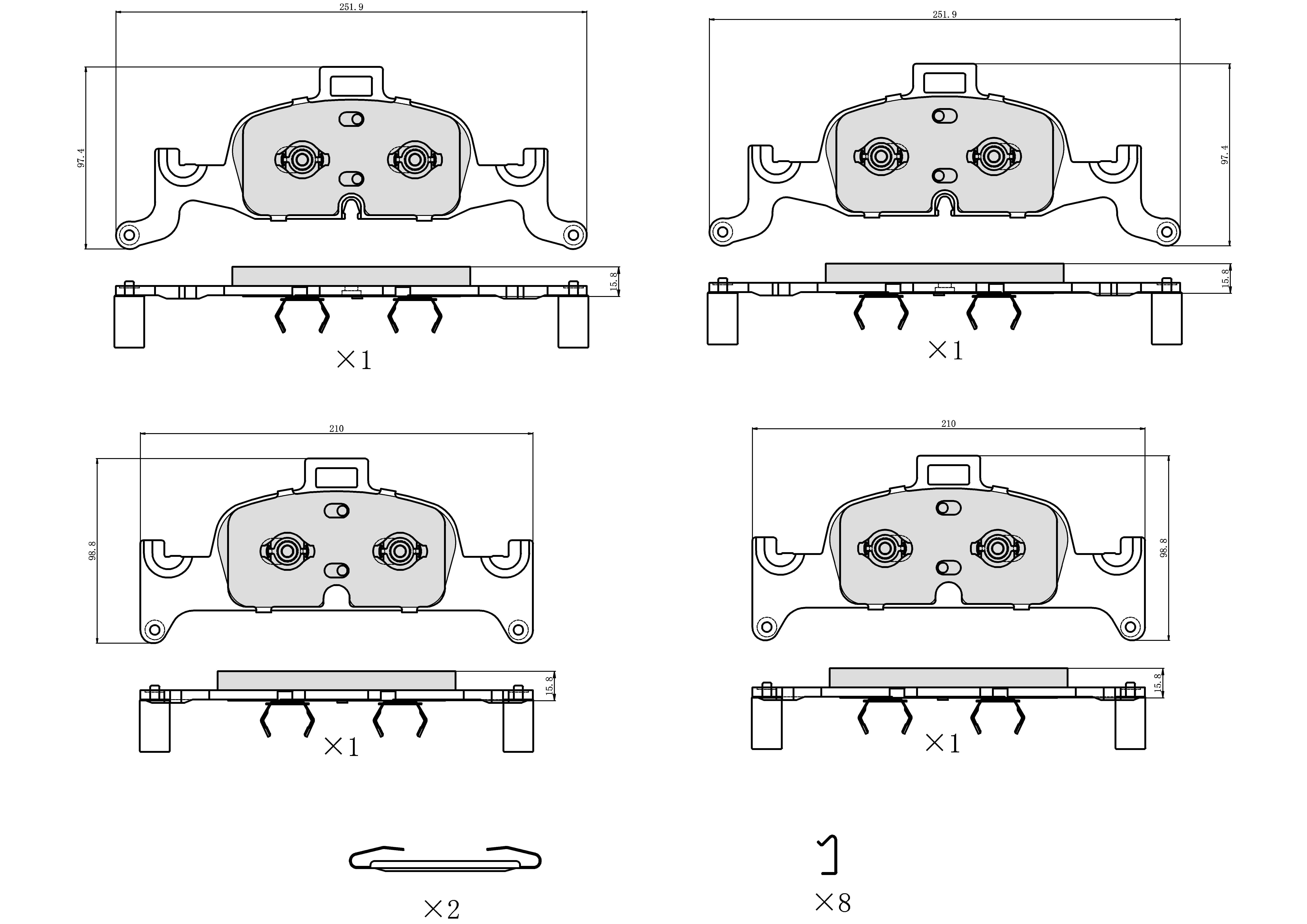 Winstop Brake Pad Set, Front WS.1897.0.C, Audi Q5 2020-2018