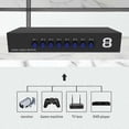 thumbnail image 4 of 8 Port Rca Composite Audio Video Av 8-way Switch Selector Switcher Splitter Box, 4 of 5