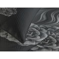 thumbnail image 4 of Ambesonne Day of the Dead Quilted Bedspread Set 3 Pcs, Calavera Girl, King Size, Charcoal Grey Pale Grey, 4 of 5