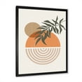 thumbnail image 2 of Designart 'Abstract Geometrical Moon and Sun With Leaf I' Modern Framed Art Print, 2 of 4