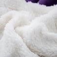 thumbnail image 2 of JML Sherpa Fleece Throw Blanket Reversible Plush Bed Blanket Purple Twin, 2 of 5