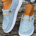 thumbnail image 3 of Women's Lightweight Comfort Walking Shoes, Flat Canvas Casual Breathable Lining Non Slip Sole, Classic Slip on Sneakers for Everyday Walking, 3 of 5