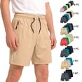 thumbnail image 2 of MKOSPLRT 8 Pieces Boys Shorts Quick Dry Athletic Shorts Kids Lightweight Outdoor Running Shorts with Zipper Pocket 3-15Y Kids Summer Clothes, 2 of 10