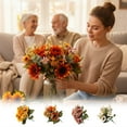 thumbnail image 7 of SLYNSHome Artificial Fall Flowers Bouquet Fake Fake Sunflower Autumn Flower for DIY Thanksgiving Party Table Centerpieces Vase Decor - Orange, 7 of 7