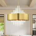 thumbnail image 4 of 48876-08 Livex Lighting Orenburg - 10 Light Pendant in Contemporary Style - 26 Inches wide by 28.38 Inches high-Natural Brass Finish, 4 of 12