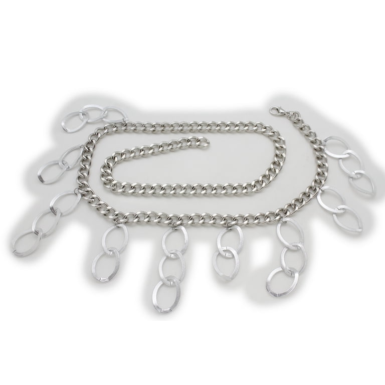 Silver dangling Belt elegant silver belt dangling charm versatile - Temu United  main image 2