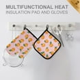 thumbnail image 4 of Yayeee Oven Mitts and Pot Holder Set of 2 Heat Resistant Kitchen Gloves Baking Hot Pad, Cute Oranges, 4 of 5