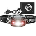 thumbnail image 1 of Foxelli Lampe Frontale Rechargeable à LED - Ultralégère, Étanche et Rechargeable par USB avec Lumière Rouge pour Course, Camping, Randonnée et Extérieur, 1 of 5