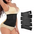 thumbnail image 4 of Mujer vendaje envoltura cintura entrenador cuerpo cinturón correa estúpida control resistencia corsé correa elástica shapewear yoga entrenamiento negro Kearding AP004265-02, 4 of 7