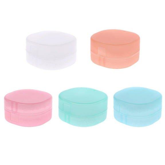 Portable Soap Box Container Round Leak Resistant Sponge for Case with Lid Cover Travel Bathroom Bathroom Accessories