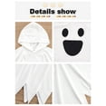 thumbnail image 6 of 1-6T Toddler Girls Boys Ghost Cape Costume Kids Baby Halloween Hooded Cloak Party Trick-or-Treating Cosplay, 6 of 8
