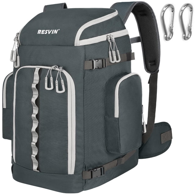 Bolsa para botas de esquí RESVIN 65L de nailon impermeable para esquiar, color gris