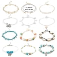 thumbnail image 4 of serony 12 Pieces Ankle Bracelets Creative Colour-fast Durable Comfortable Ankles Chains Exquisite Chic Girls Anklets for Dress Decor Type 4 Type 8 1Set, 4 of 6