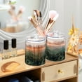 thumbnail image 3 of Yayeee 2 Pack Qtip Holder Bathroom Cotton Swab Canister with Lid Clear Dispenser Set, Mountains at Dawn, 3 of 6