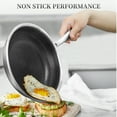 thumbnail image 2 of Innerwell 11 inch Stainless Steel Nonstick Saute Pan with Lid Omelet Pan for Gas Electric Induction Ceramic Stoves, 2 of 8