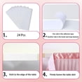thumbnail image 5 of 6FT Table Skirt Pink Table Skirts Tulle Rectangular Pleated Tables Desk Skirt Ruffle Tablecloth Polyester with Adhesive Tape, 5 of 9