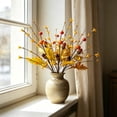 thumbnail image 6 of Dongrere 1 Pc Artificial Fall Floral Pick, Faux Autumn Harvest Maple Leaf, Fake Acorn Pumpkin Berry Branch for Vase Home Farmhouse Thanksgiving Table Decor, 16.5 Inch, 6 of 6