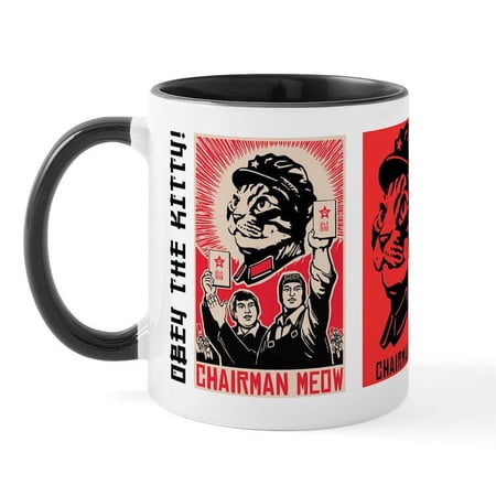 CafePress - Chairman Meow Cat Revolution Coffee Mug Mugs - 11 oz Ceramic Mug - Novelty Coffee Tea Cup