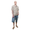 thumbnail image 4 of Brooklyn Cloth Men's Lightweight Camo Rayon Camp Shirt, Short Sleeve, Sand, Small, 4 of 4