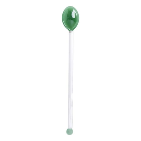 

QUSENLON Transparent Glass Material Coffee Spoons with Long Handle Coffee Scoop Dessert Coffee Scoops Kitchen Tableware Teaspoons