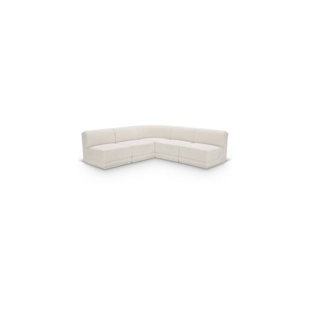 Meridian Furniture Ollie Cream Boucle Fabric Modular Sectional