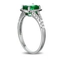 thumbnail image 4 of 1.25 Carat Green Emerald and Diamond Engagement Ring in White Gold, 4 of 4