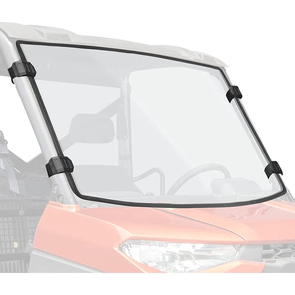 KEMIMOTO Front Full Windshield PC Compatible with Polaris Ranger 570/ XP 900/1000/ Crew XP 1000/ Diesel 2013-2023