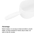 thumbnail image 4 of Uxcell PP 6.3x3.5x3.1" Flour Sugar Cereal Shovel Feed Supplies Hand Scoop White, 4 of 6