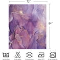 thumbnail image 6 of Extra Long Shower Curtain 72 x 84, Purple Marble Shower Curtain Set with Hooks, Abstract Ink Art Lavender Gold Watercolor Elegant Waterproof Fabric Shower Curtains for Modern Bathroom Decor, 6 of 6