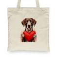 thumbnail image 2 of Happy Valentine's Day German Shorthaired Pointer Brings Love Heart Canvas Tote Bag GSP Lover Dog Gift Reusable Shopping Grocery Bag - 02028, 2 of 5